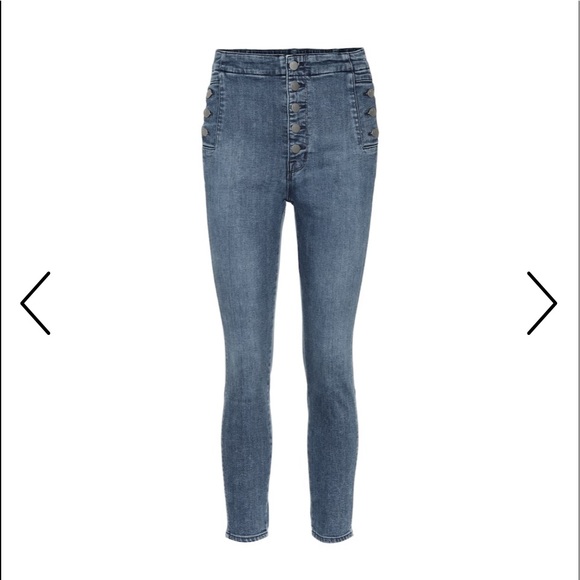 J Brand Natasha Sky High cropped skinny jeans size 25 - Picture 6 of 10